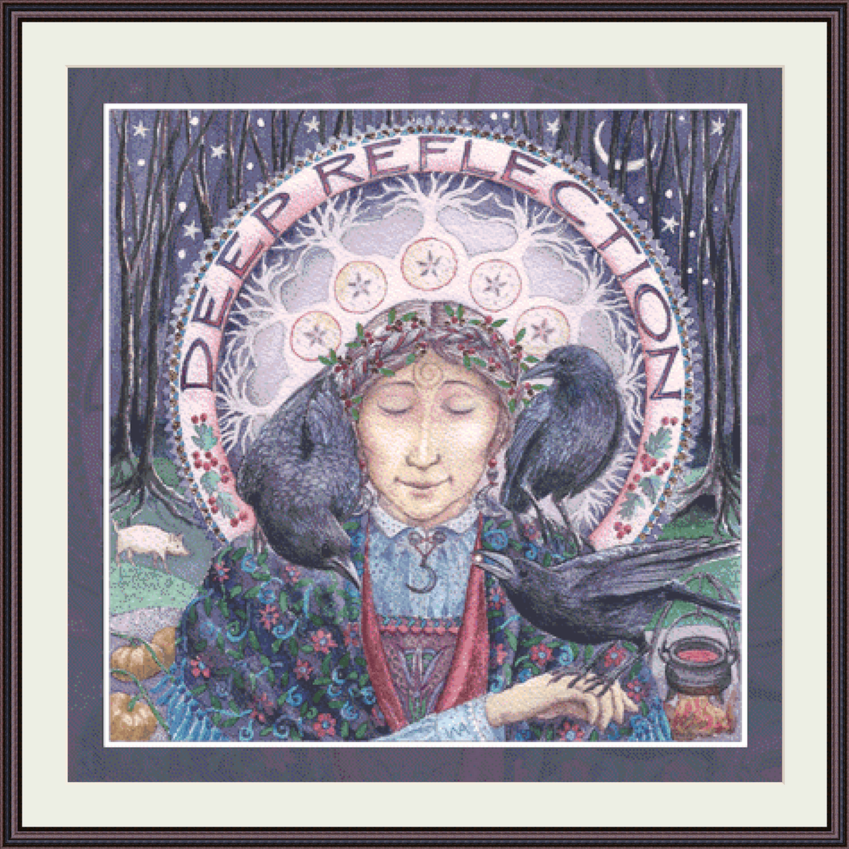"Deep Reflection"  counted cross stitch pattern by Wendy Andrew/Painting Dreams