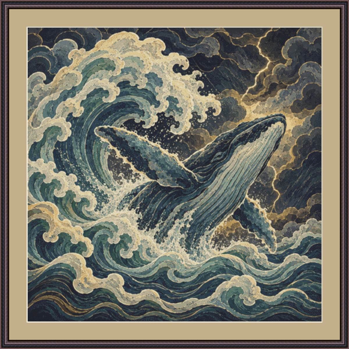 "Defying the Storm" cross stitch pattern by The Art Revivalist