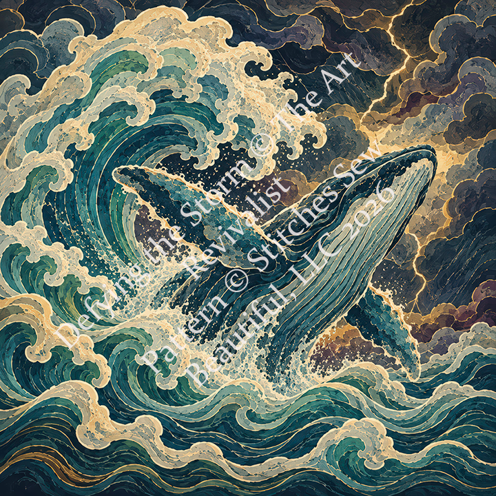"Defying the Storm" cross stitch pattern by The Art Revivalist