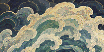 "Defying the Storm" cross stitch pattern by The Art Revivalist