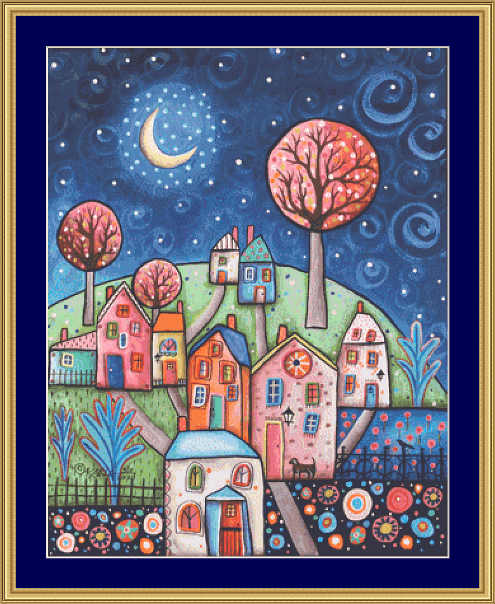 Delightful Evening (Max Colors) counted cross stitch pattern by Karla Gerard