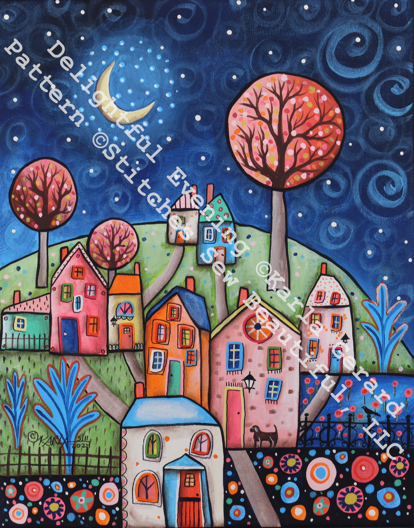 Delightful Evening (Max Size/Color) counted cross stitch pattern by Karla Gerard