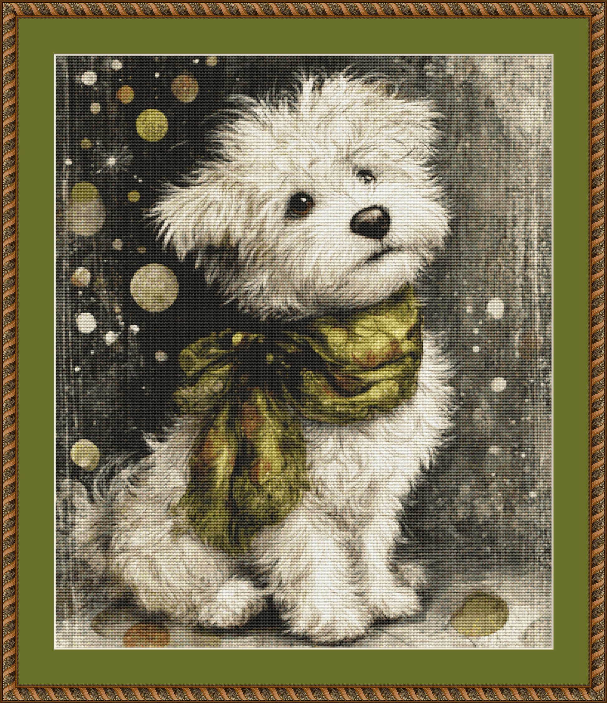Scooter cross stitch pattern by Queen Bee Designs