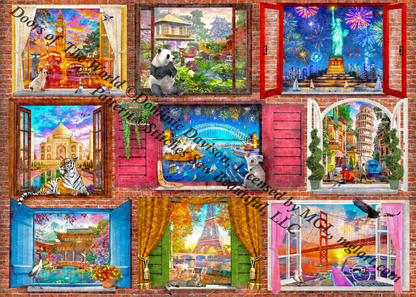 Doors of The World counted cross stitch pattern by Dominic Davison, Licensed by MGL, www.mglart.com