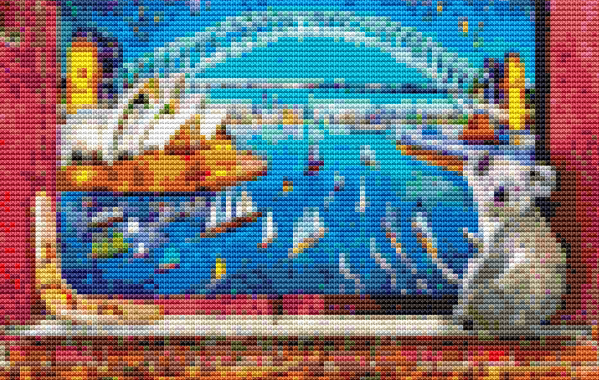 Doors of The World counted cross stitch pattern by Dominic Davison, Licensed by MGL, www.mglart.com