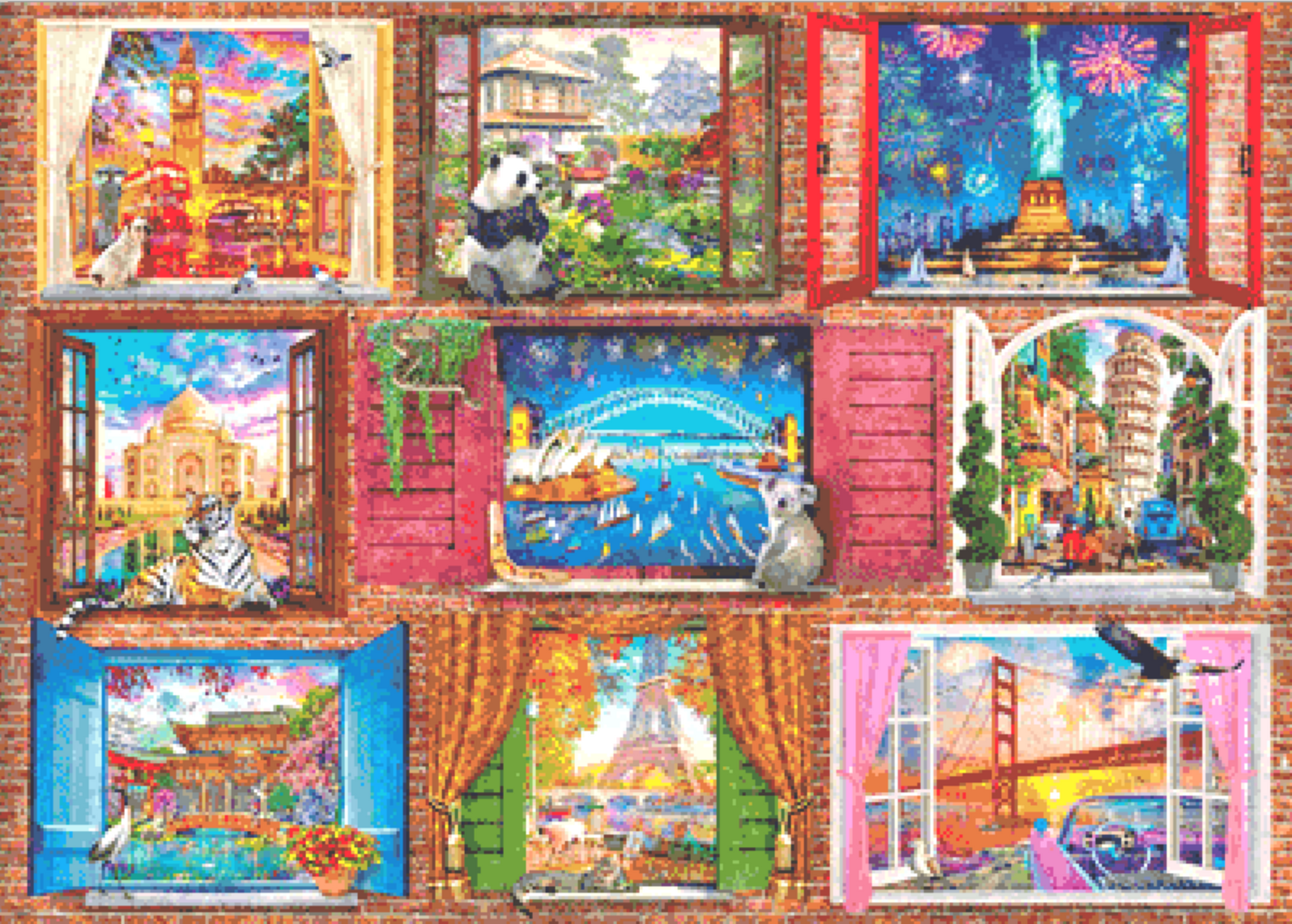 Doors of The World counted cross stitch pattern by Dominic Davison, Licensed by MGL, www.mglart.com