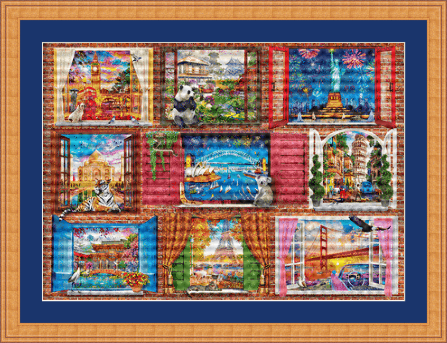 Doors of The World counted cross stitch pattern by Dominic Davison, Licensed by MGL, www.mglart.com