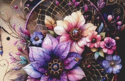 Dream Catcher and Butterflies cross stitch pattern by AI Created Playground/Photoglory127