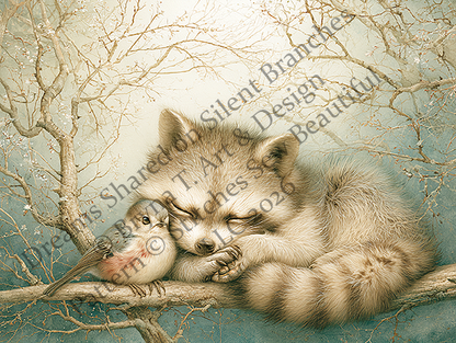 "Dreams Shared on Silent Branches" cross stitch pattern by Bryna T. Art & Design