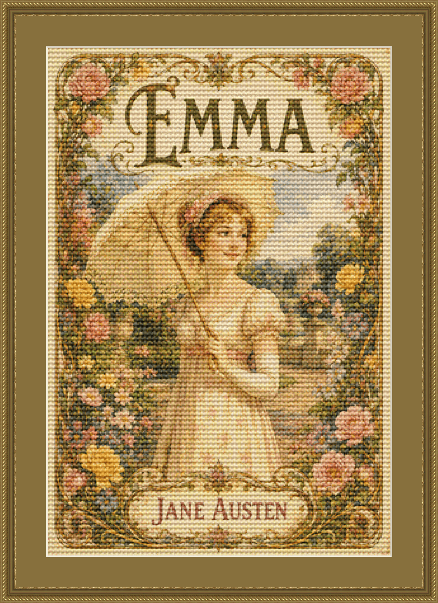"Emma" cross stitch pattern by The Old Stationery Shop