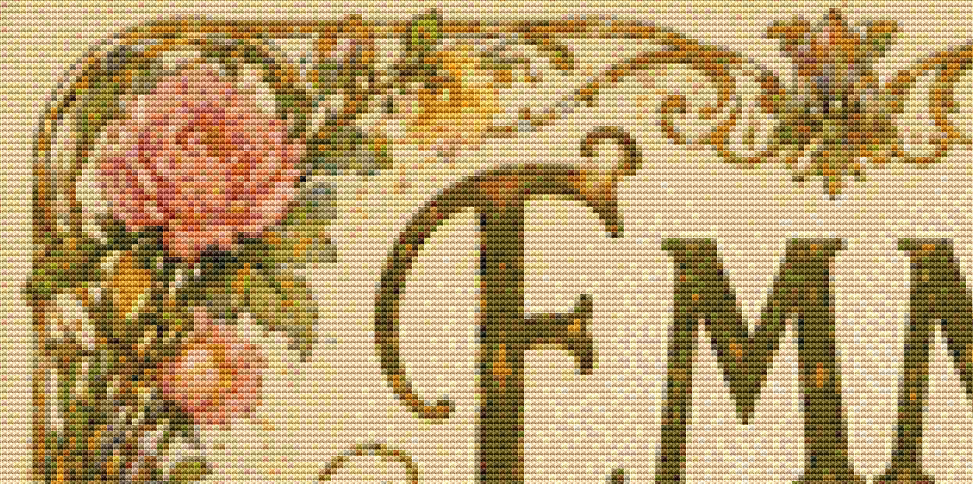 "Emma" cross stitch pattern by The Old Stationery Shop