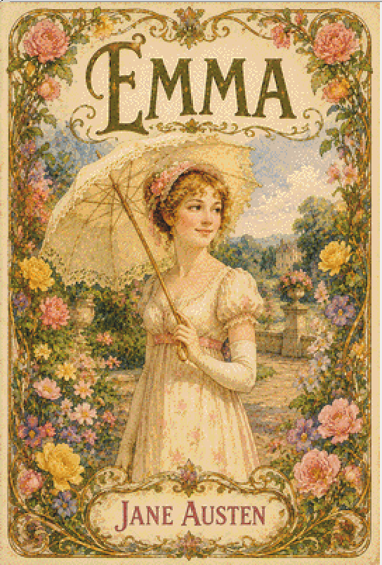 "Emma" cross stitch pattern by The Old Stationery Shop