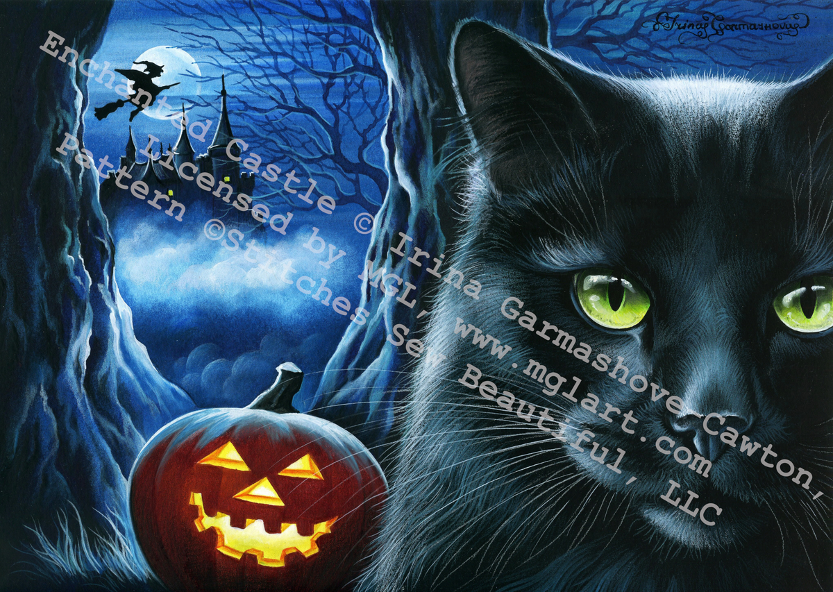 "Enchanted Castle" cross stitch pattern by Irina Garmashove-Cawton, Licensed by MGL, www.mglart.com