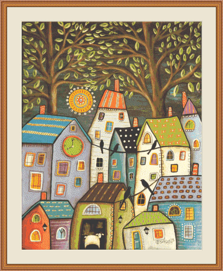 Evening Song counted cross stitch pattern by Karla Gerard