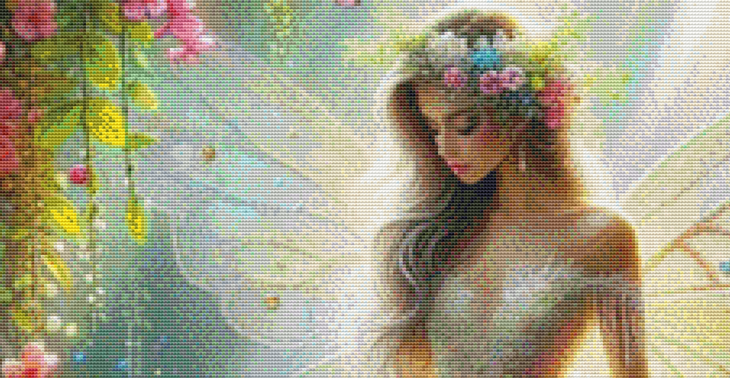 Fairy Princess Bride cross stitch pattern AI Created Playground/Photoglory127