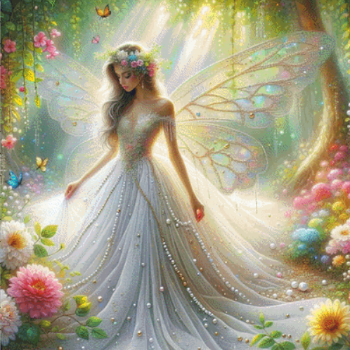 Fairy Princess Bride cross stitch pattern AI Created Playground/Photoglory127