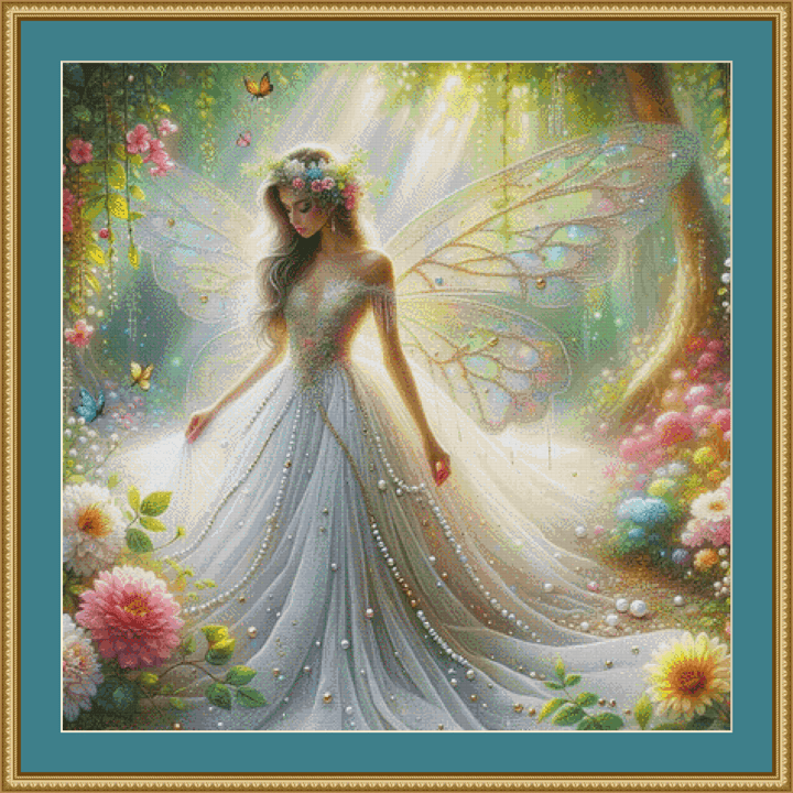 Fairy Princess Bride cross stitch pattern AI Created Playground/Photoglory127