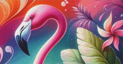 Flamingo cross stitch pattern by AI Created Playground/Photoglory127