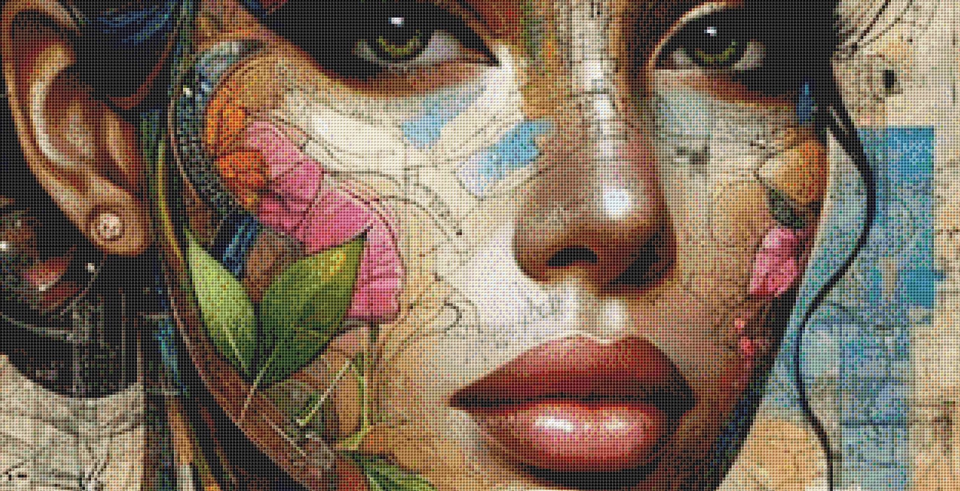 Flora Study cross stitch pattern by AI Created Playground/Photoglory127