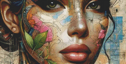 Flora Study cross stitch pattern by AI Created Playground/Photoglory127