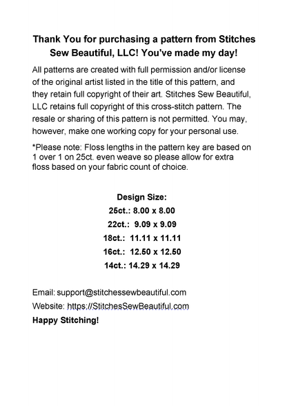 Floral Star of David counted cross stitch pattern by Art Outrageous