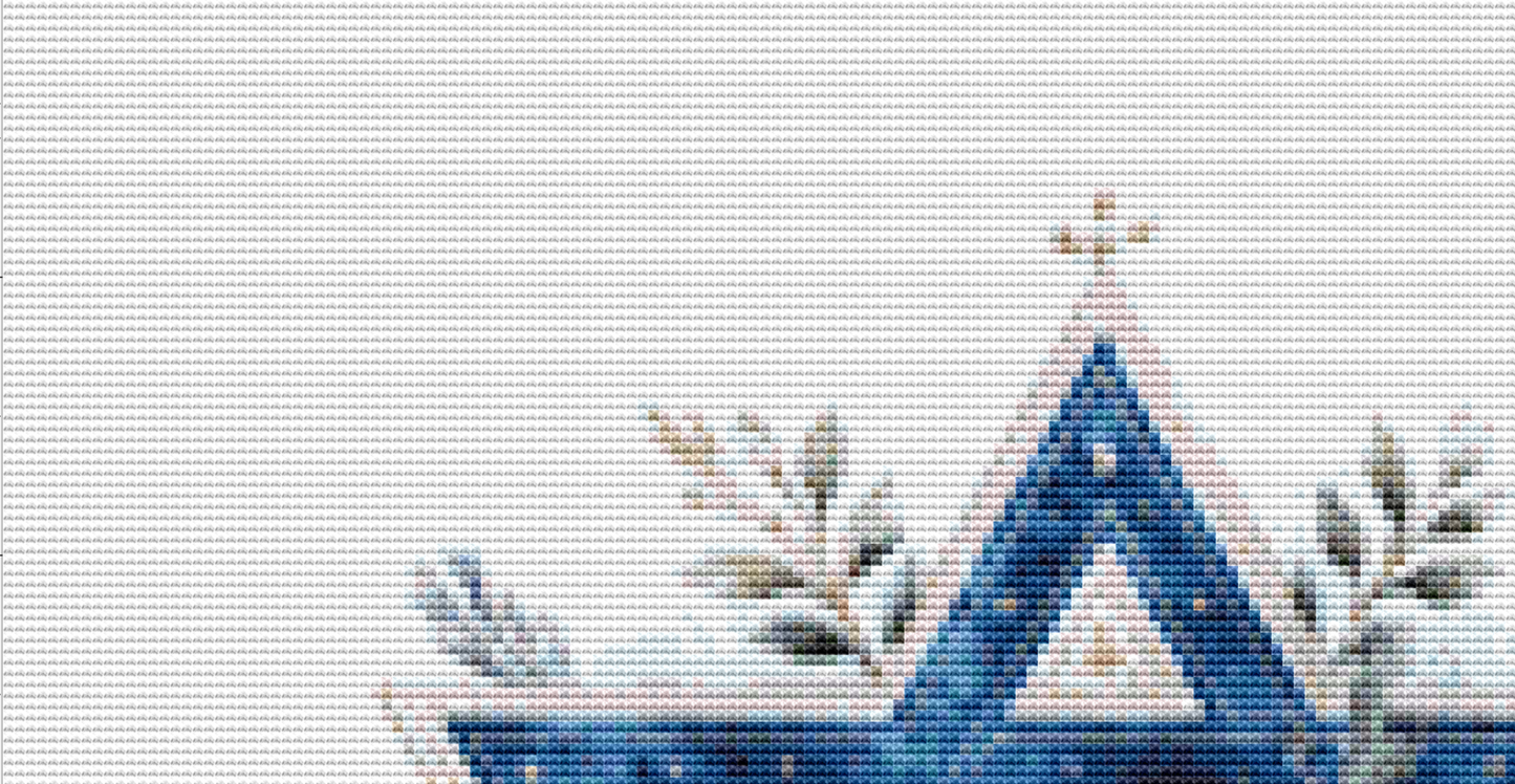 Floral Star of David counted cross stitch pattern by Art Outrageous