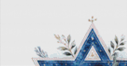 Floral Star of David counted cross stitch pattern by Art Outrageous