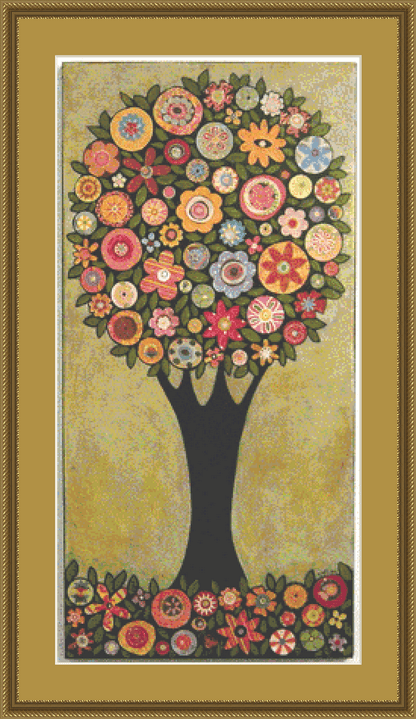 Flowering Tree 1 counted cross stitch pattern by Karla Gerard