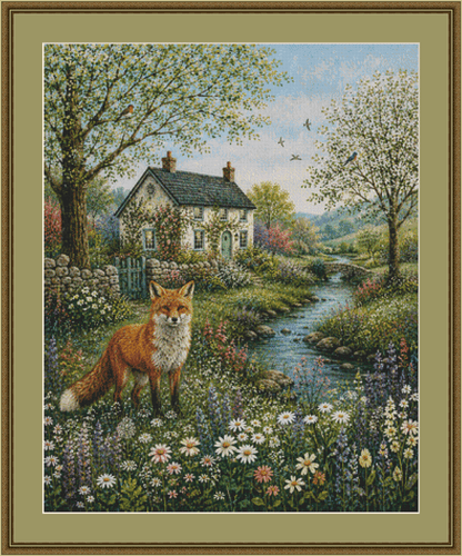 Fox in The Secret Garden cross stitch pattern by Eder Jose Rosa
