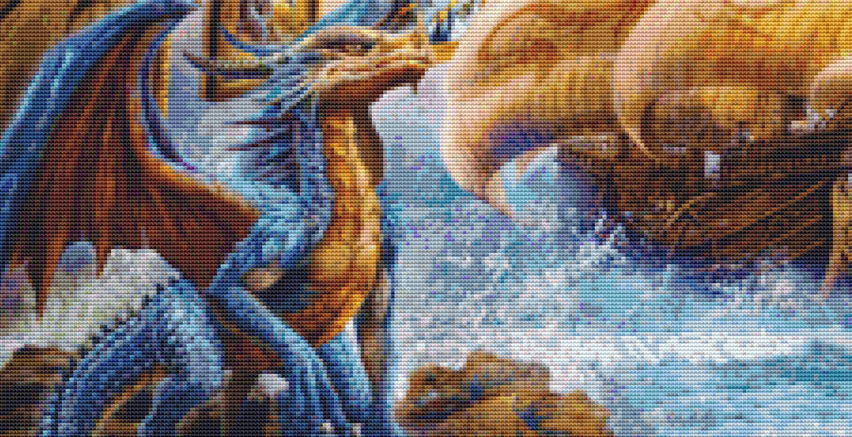 Gallery counted cross stitch pattern by Jan Patrik Krasny, Licensed by MGL, www.mglart.com