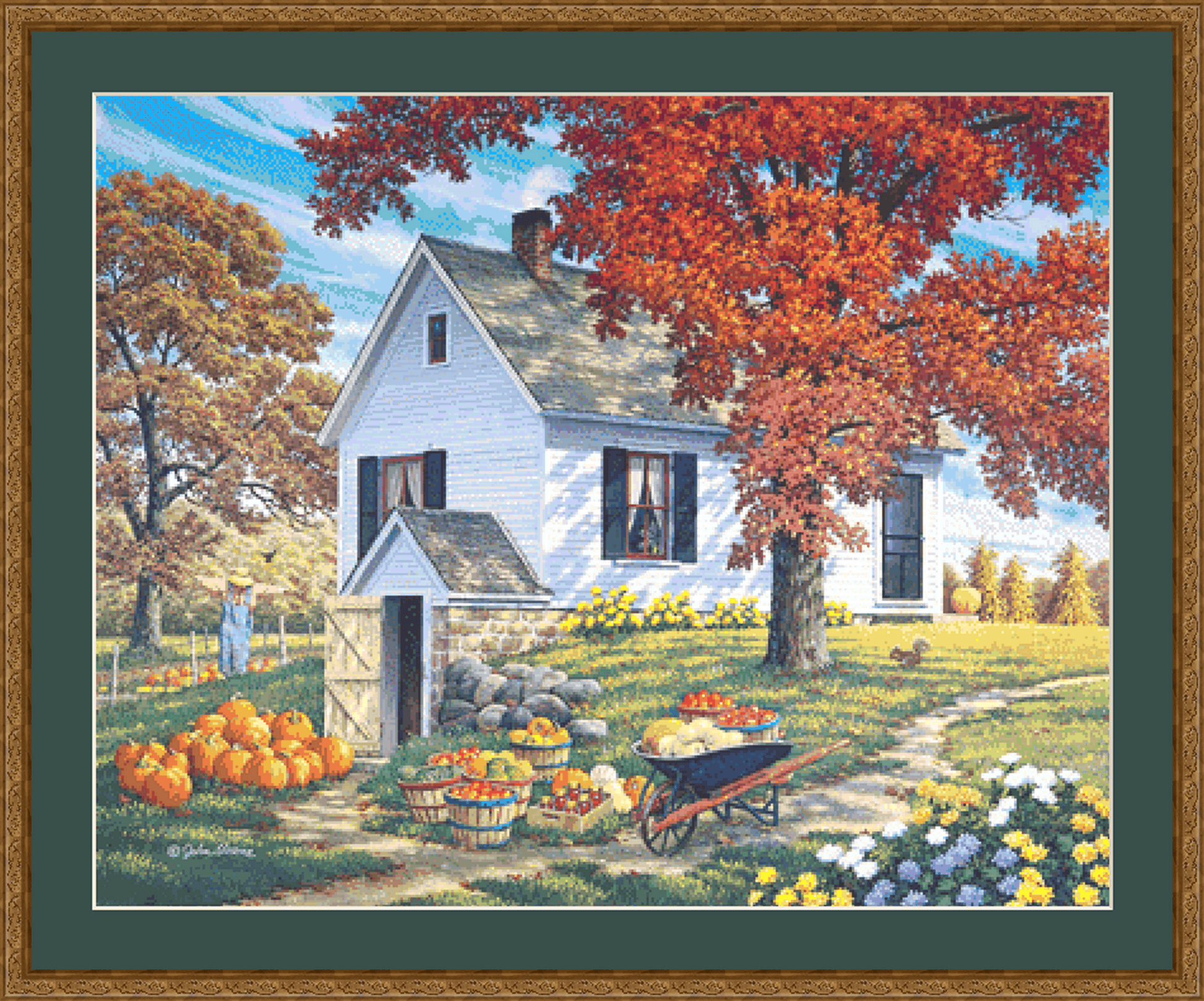 Garden Harvest counted cross stitch pattern Copyright © John Sloane; used with permission