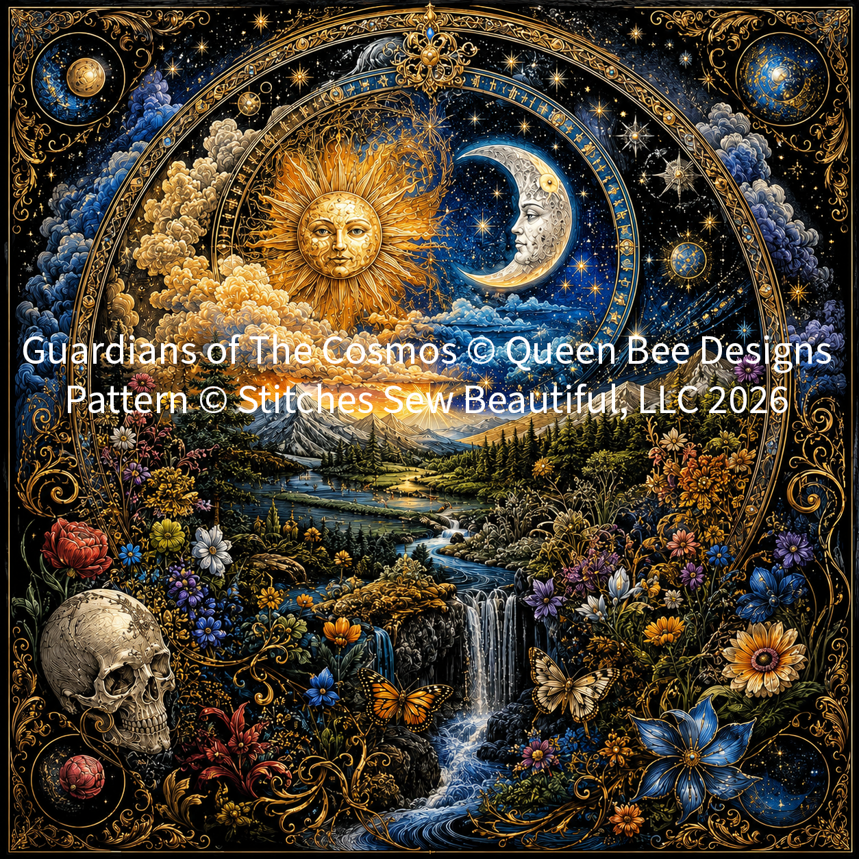 "Guardians of The Cosmos" cross stitch pattern by Queen Bee Designs