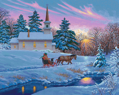 Guiding Light counted cross stitch pattern Copyright © John Sloane, used with permission