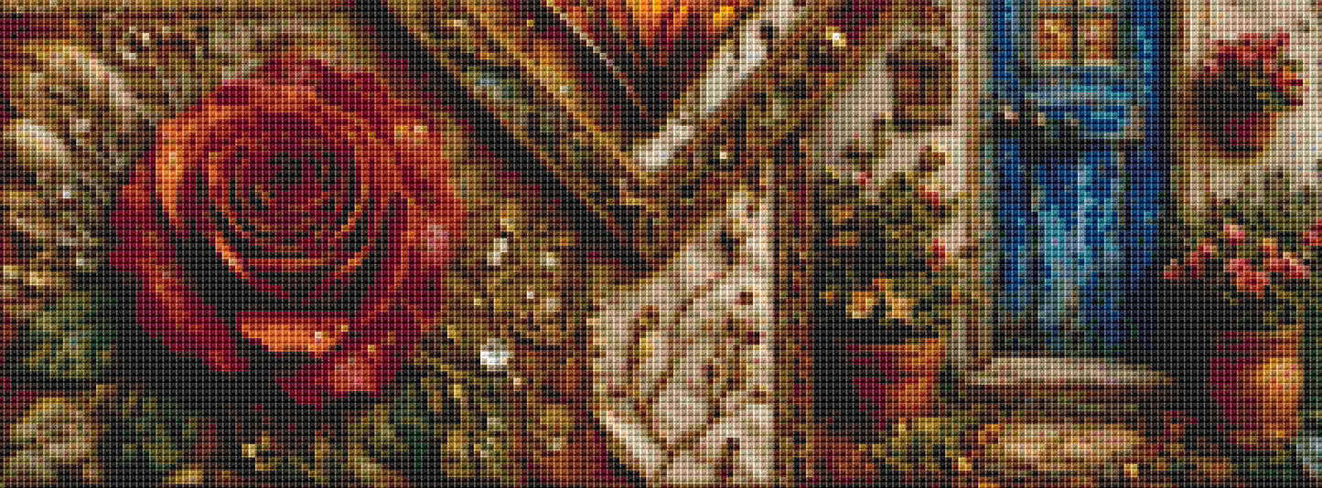 "Heart of The Village" (Small) cross stitch pattern by World of Love Hearts