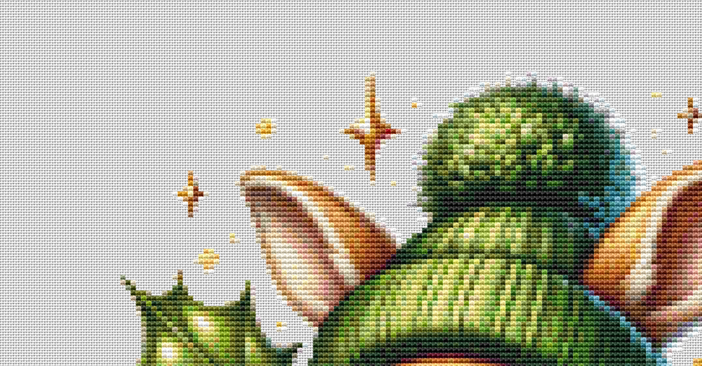 Holiday Snuggles (Ornament) counted cross stitch pattern by Digital Pro Craft