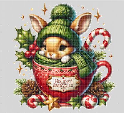 Holiday Snuggles (Ornament) counted cross stitch pattern by Digital Pro Craft