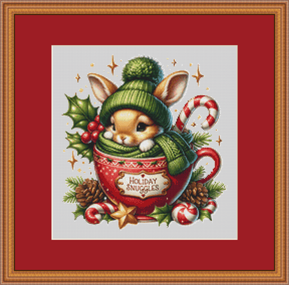 Holiday Snuggles (Ornament) counted cross stitch pattern by Digital Pro Craft
