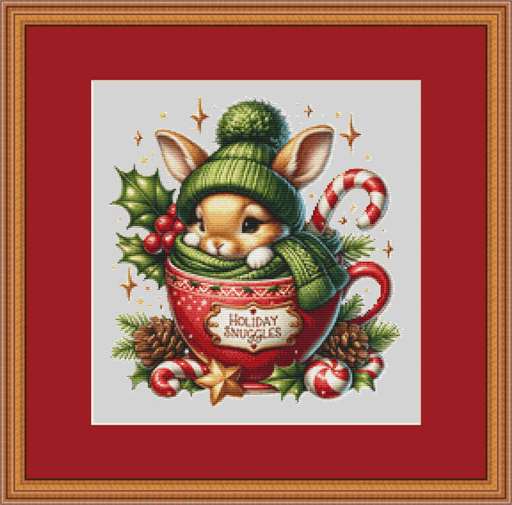Holiday Snuggles (Ornament) counted cross stitch pattern by Digital Pro Craft