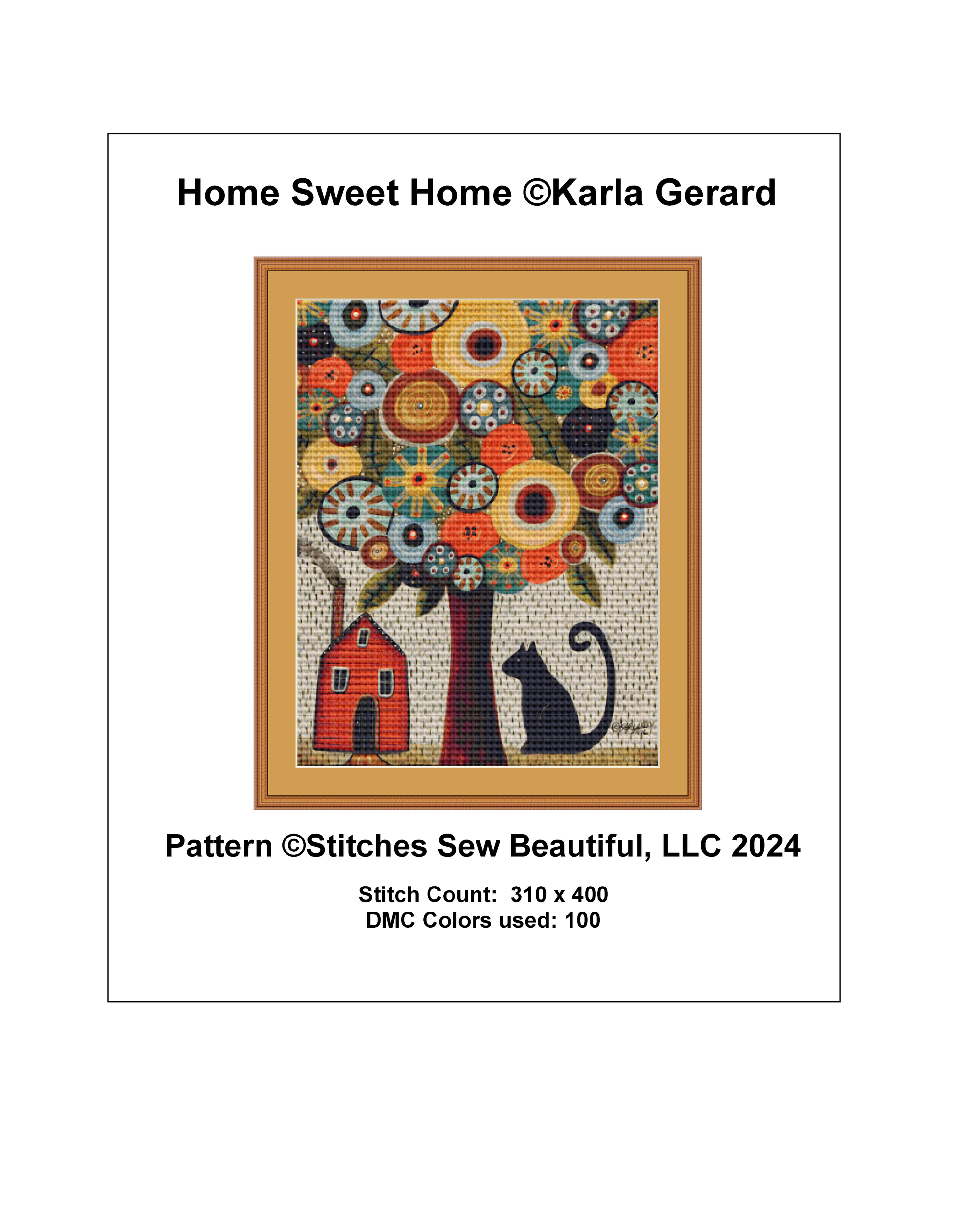 Home Sweet Home counted cross stitch pattern by Karla Gerard