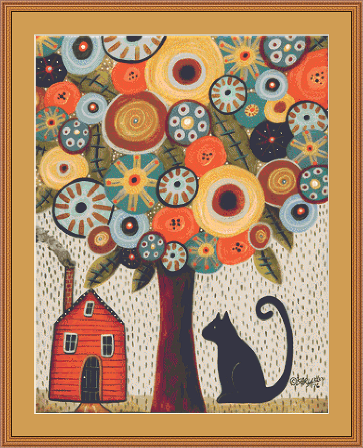 Home Sweet Home counted cross stitch pattern by Karla Gerard