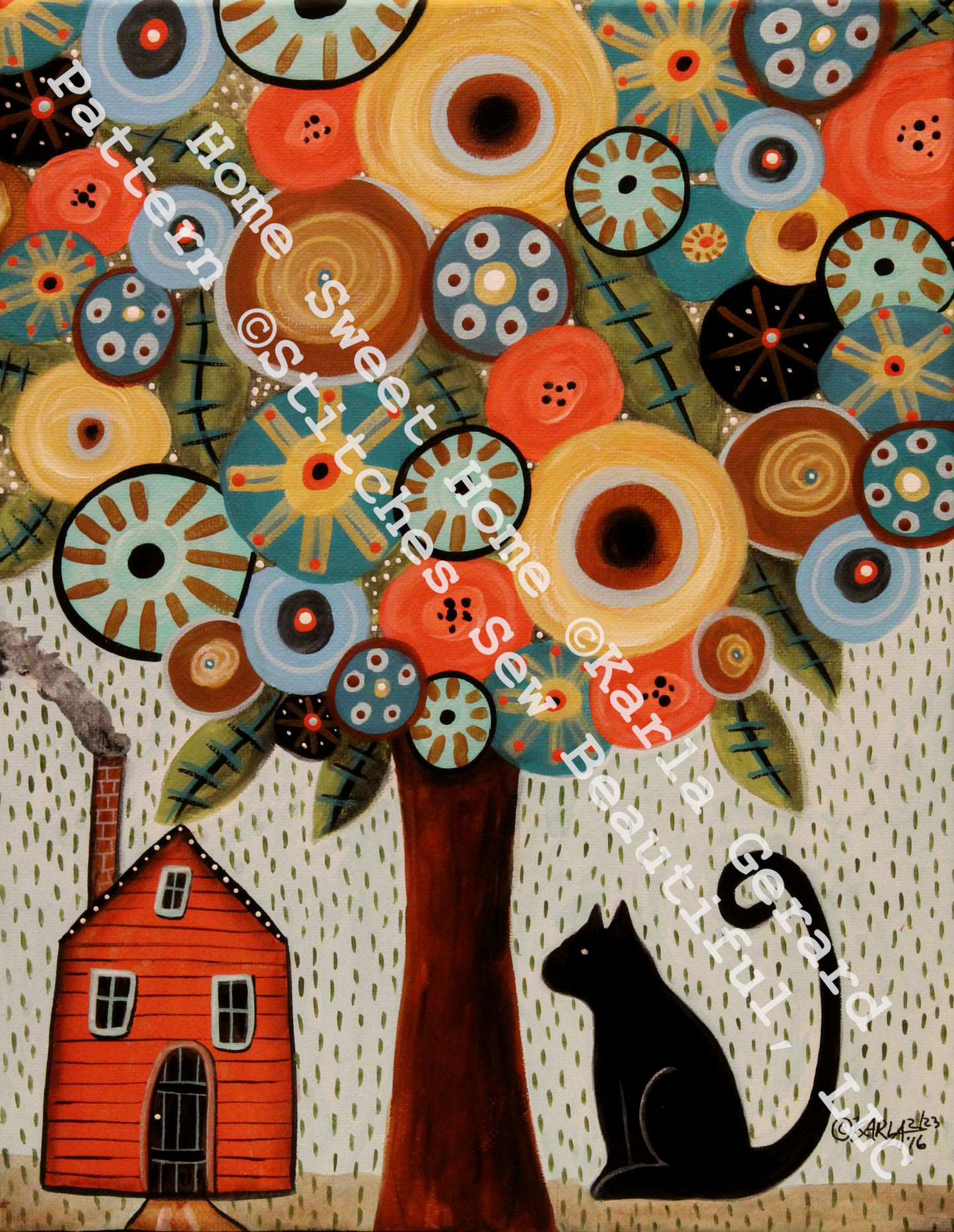Home Sweet Home counted cross stitch pattern by Karla Gerard