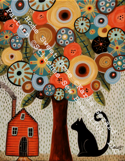 Home Sweet Home counted cross stitch pattern by Karla Gerard