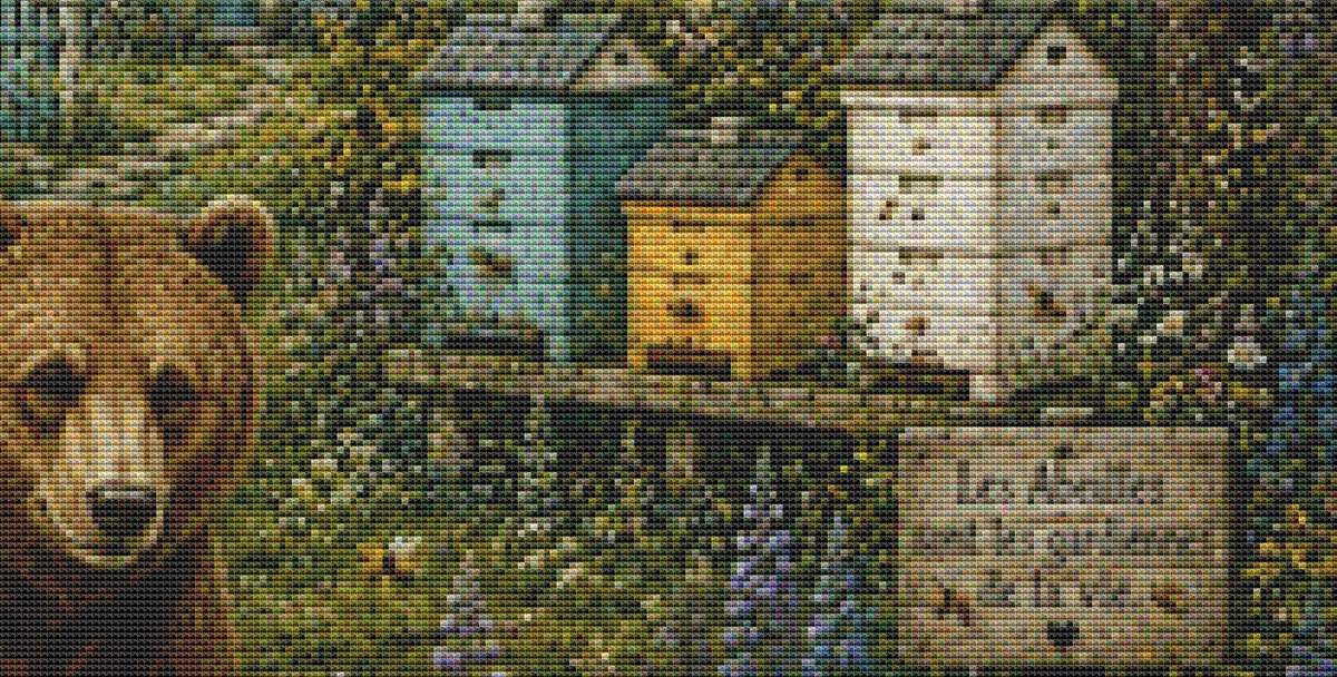 "I Love Honey" cross stitch pattern by Eder Jose Rosa