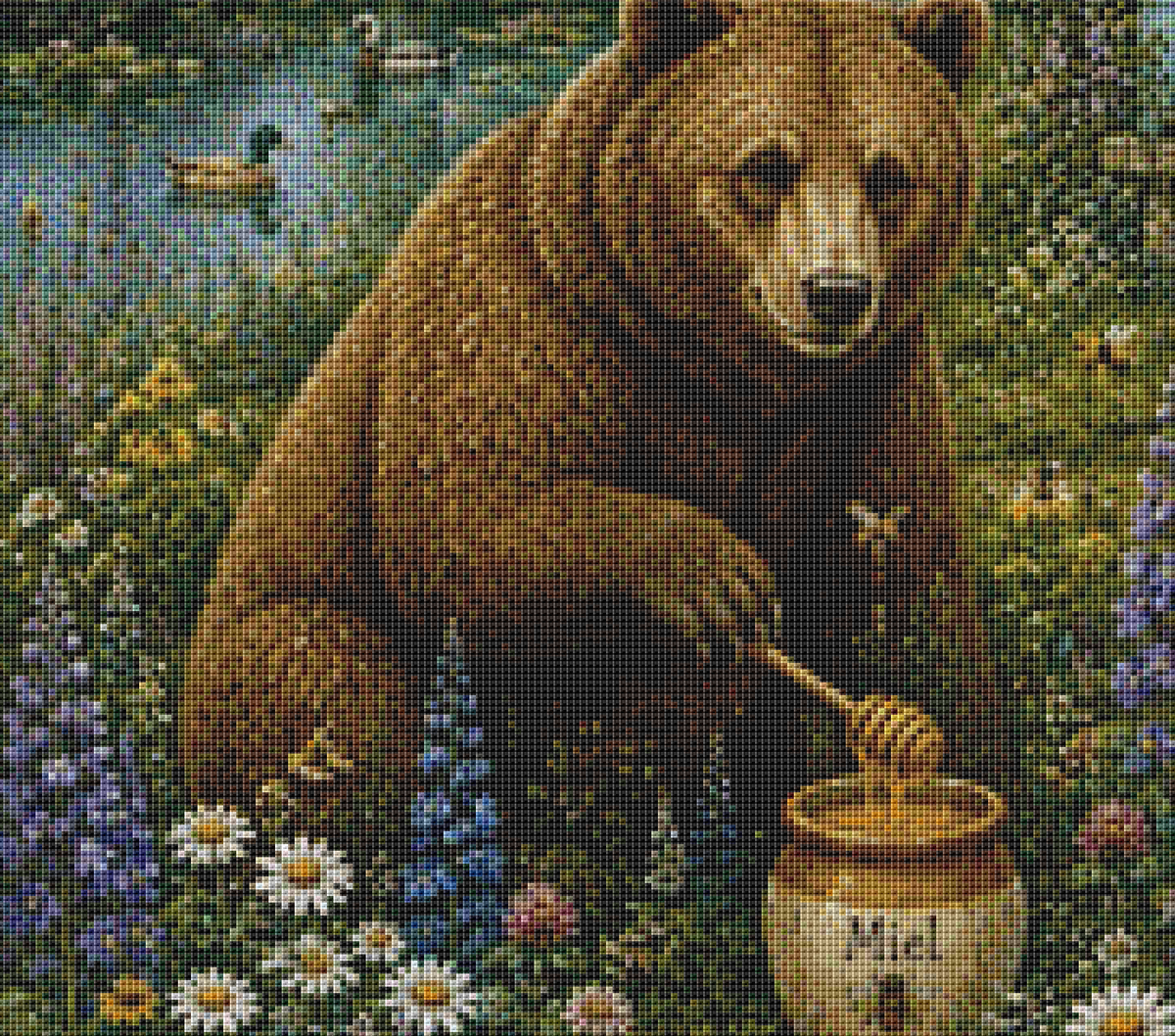 "I Love Honey" cross stitch pattern by Eder Jose Rosa