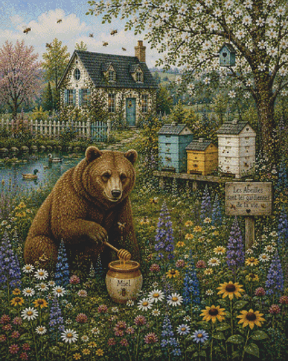 "I Love Honey" cross stitch pattern by Eder Jose Rosa