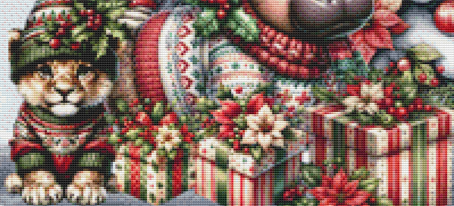 I Want a Hippopotamus For Christmas (Ornament) counted cross stitch pattern by Stitches Sew Beautiful, LLC