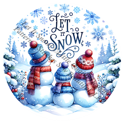 Let it Snow! (Ornament) counted cross stitch pattern by Little Quaint Designs