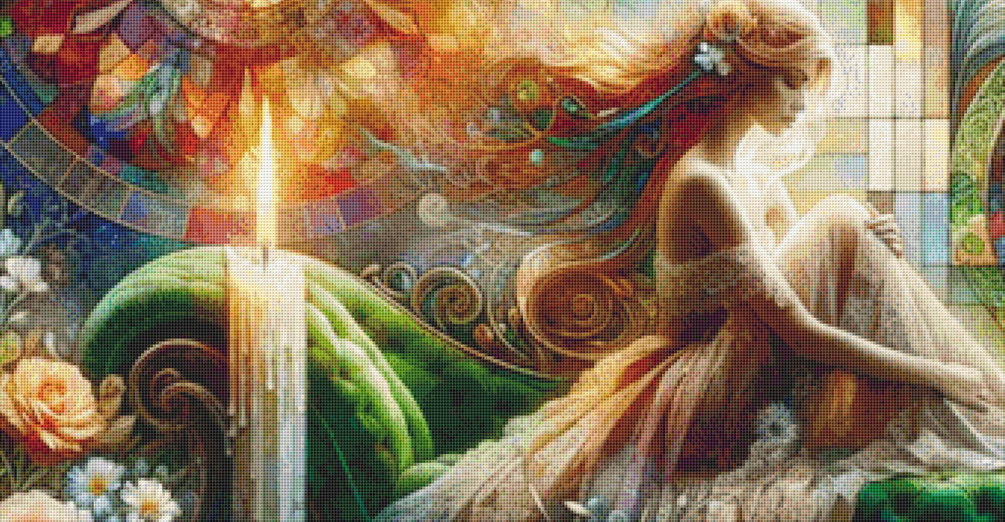 "Luminous Reverie" cross stitch pattern by AI Created Playground/Photoglory127