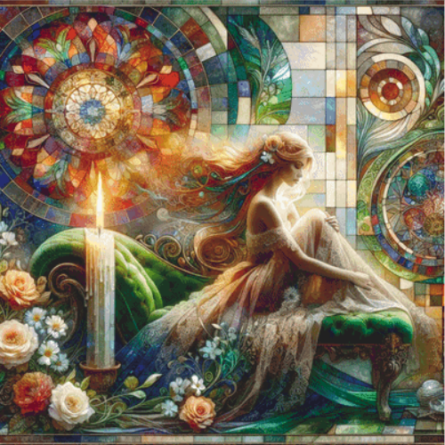 "Luminous Reverie" cross stitch pattern by AI Created Playground/Photoglory127