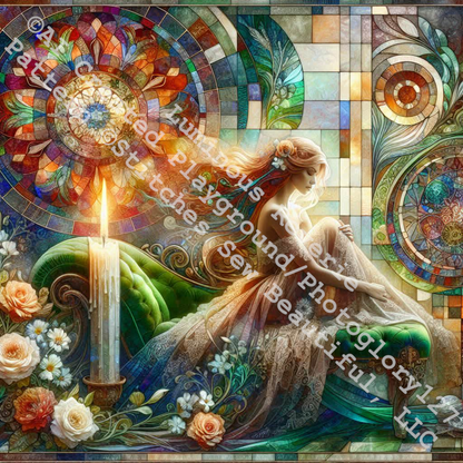 "Luminous Reverie" cross stitch pattern by AI Created Playground/Photoglory127